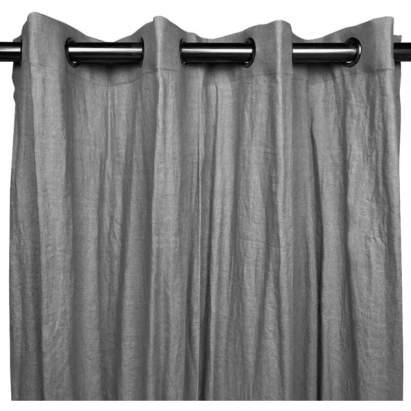 Rideau en lin gris 140 x 360 cm - osiris 4176