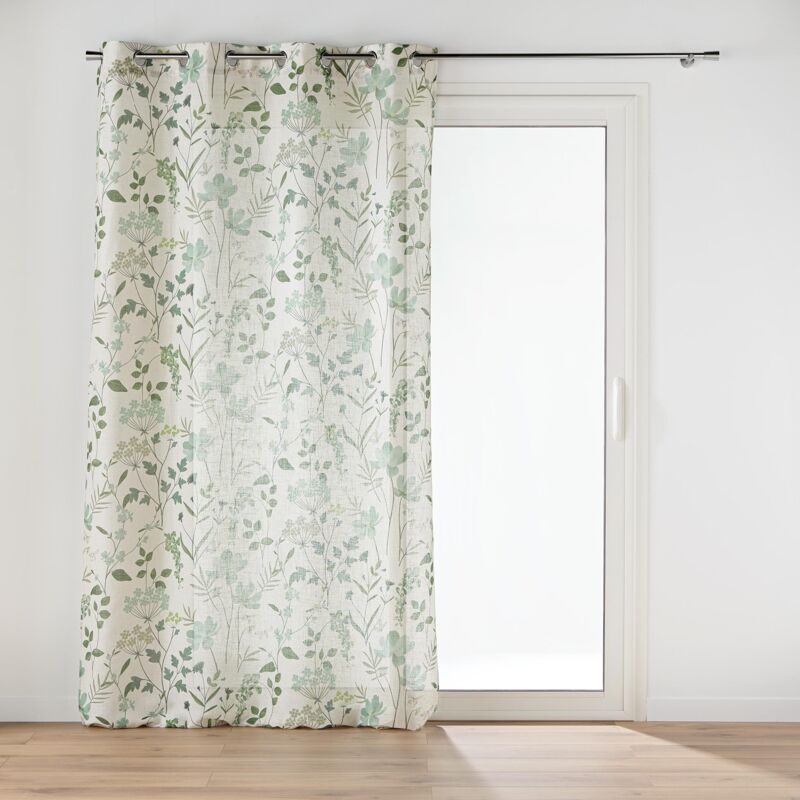 Rideau à œillets, effet lin, 140 x 260 cm, palmiflora