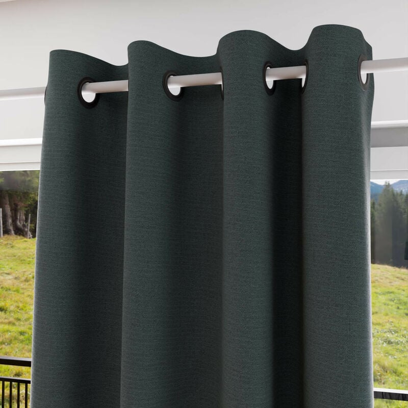 Rideau à oeillets Isolant et 100% Occultant 135x180 cm eclipse kaki, par Soleil d'ocre