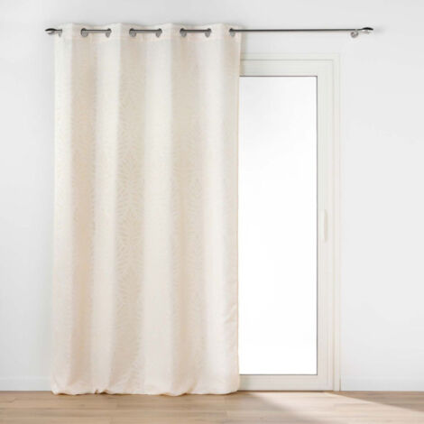 Rideau à Œillets Jacquard "Galilea" 140x260cm Naturel