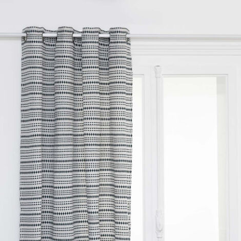 Rideau à Œillets Jacquard "Micah" 130x260cm Bleu Égéen