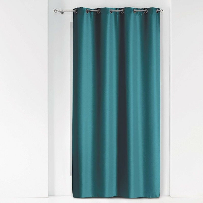 Rideau à 8 oeillets 'Essentiel' - Bleu pétrole - 140 x 280 cm - Livraison gratuite