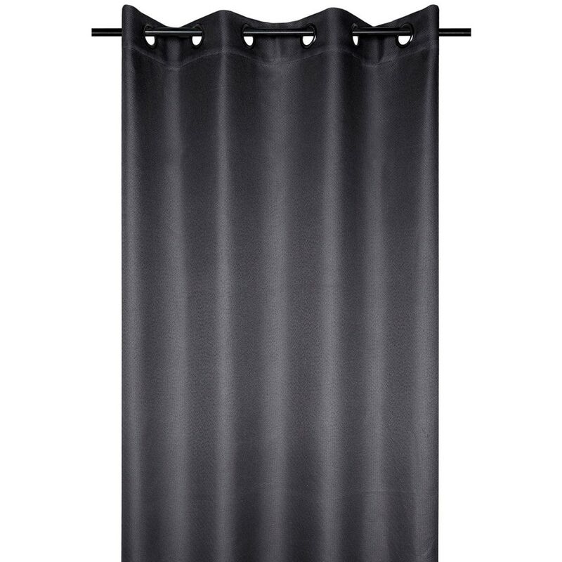 Rideau à œillets occultant polaire 140x260 Copenhague anthracite