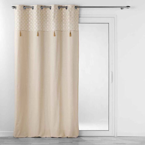 Rideau à Œillets "Rafina" 140x240cm Beige