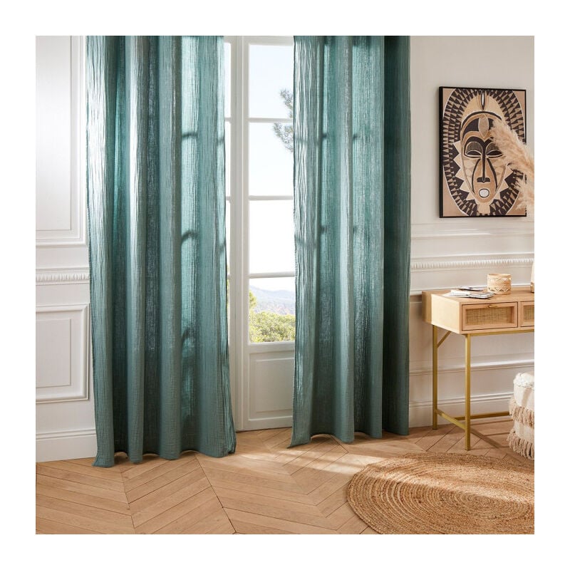 Rideau à Oeillets 'Santana' 130x260cm Vert Céladon