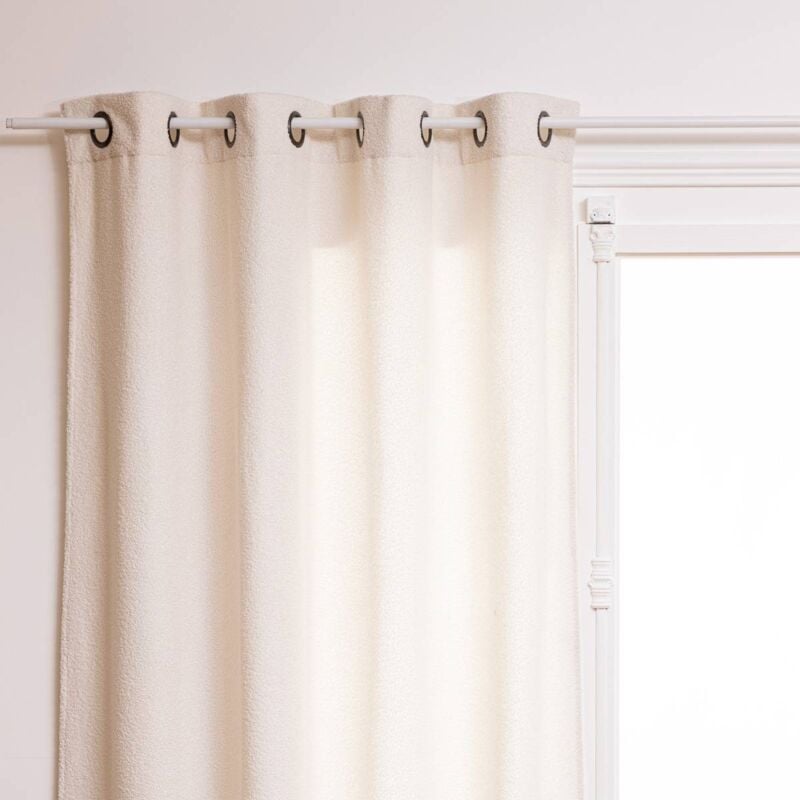 Rideau Jaiko en fausse fourrure 140x260cm blanc Atmosphera créateur d'intérieur