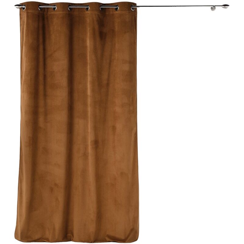 Rideau a oeillets velours 140 x 260 cm Cottele camel