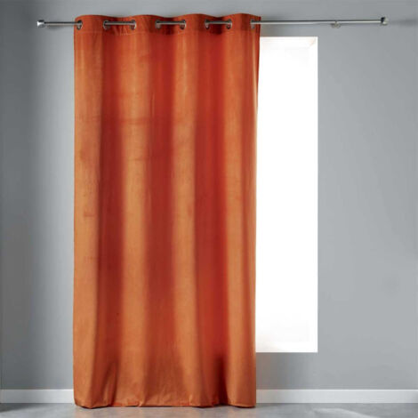 Rideau à Œillets "Velvetine" 140x240cm Terracotta