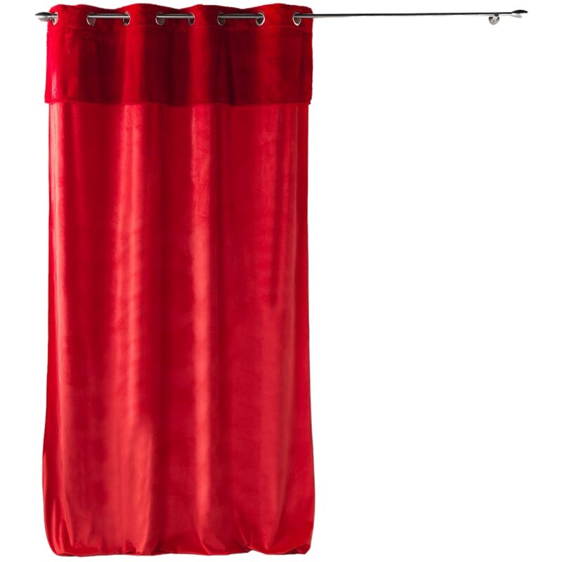 Rideau a poils doux 140 x 240 cm Caresses rouge