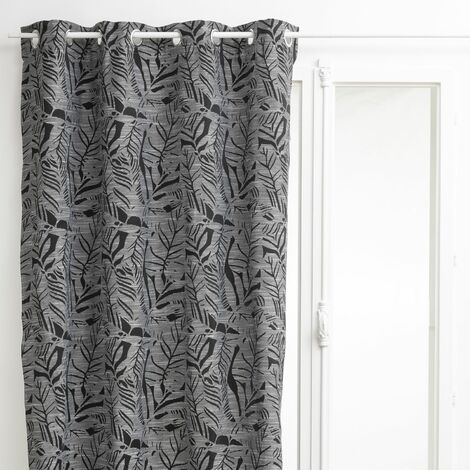Rideau à tissu jacquard à motifs feuilles FOLHA