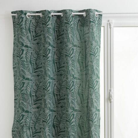 Rideau à tissu jacquard à motifs feuilles FOLHA