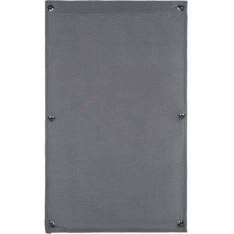 Rideau à ventouses pour puits de lumière – Protection solaire et thermique, gris, polyester 57 x 100 cm, portable