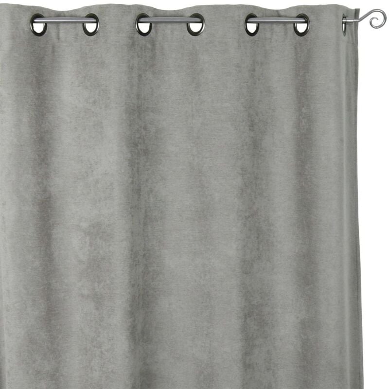 Rideau Alaska isolant et 100 % occultant Gris souris 140x350 cm