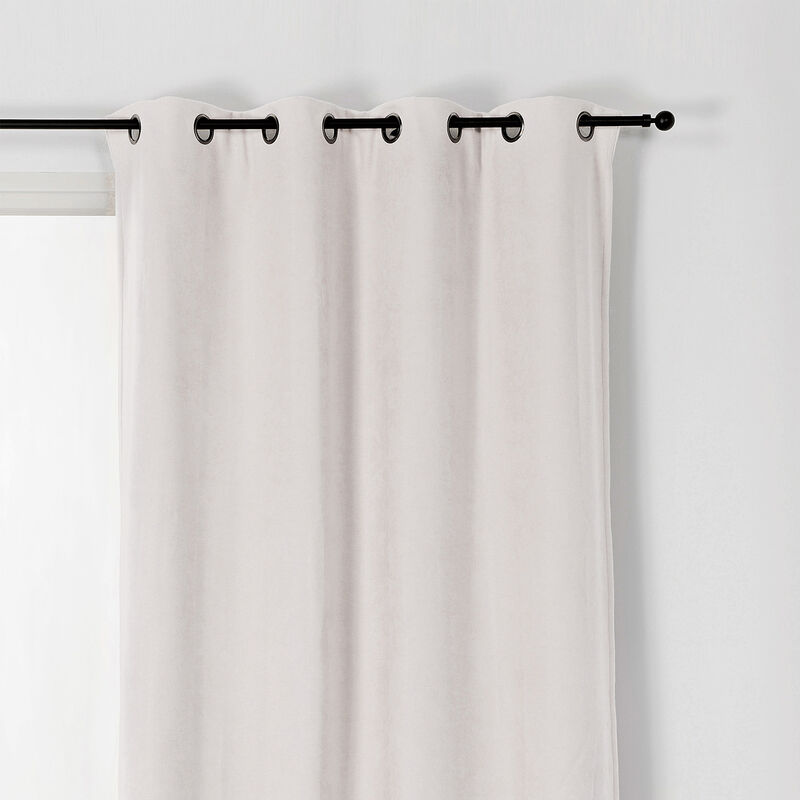 Homemaison - Rideau Alaska isolant et 100 % occultant Blanc Brillant 140x260 cm