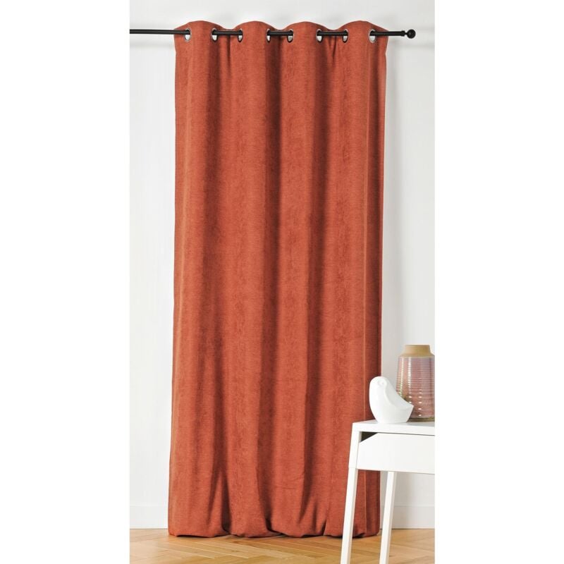Rideau Alaska isolant et 100 % occultant Orange Foncé 140x350 cm