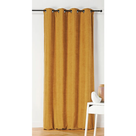 Rideau "Alaska" isolant 3 en 1 thermique, phonique et obscurcissant - 140x260cm - Jaune curry