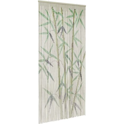 Rideau anti-insectes imprimé en bambou 90 x 220 cm