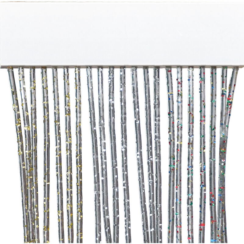 Rideau anti-mouches Brilliant 140x240h argent avec profil en plastique