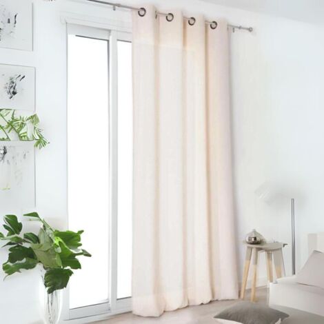 Rideau "Authentique" en 100% lin Ecru 135x260 cm