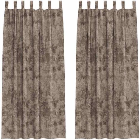 Rideau avec des rideaux 2 pcs Cappuccino 225 x 140 cm Velours CFW90528