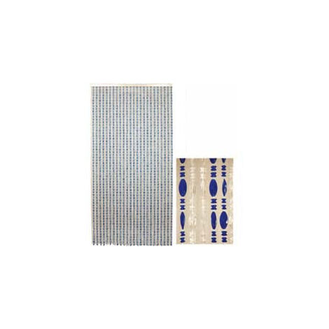 Rideau Bleu Corail-Cristal - 96 fils cm.120x230h.