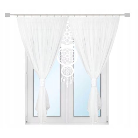 Rideau bohème moderne pour terrasse, balcon, salon, attrape-rêves, blanc, 300 x 250