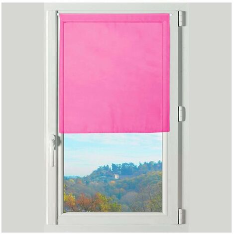 Rideau brise bise - 70 x 200 cm - Lisa - Différents coloris - Fuchsia