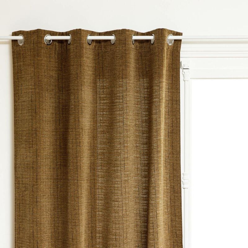 Atmosphera - Rideau Piliki en métal 140x260cm jaune ocre créateur d'intérieur