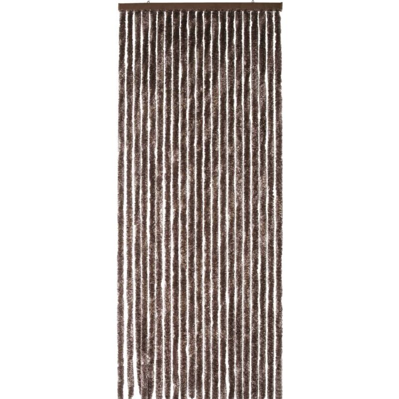 Rideau chenille chocolat uni 90x220cm Werka Pro