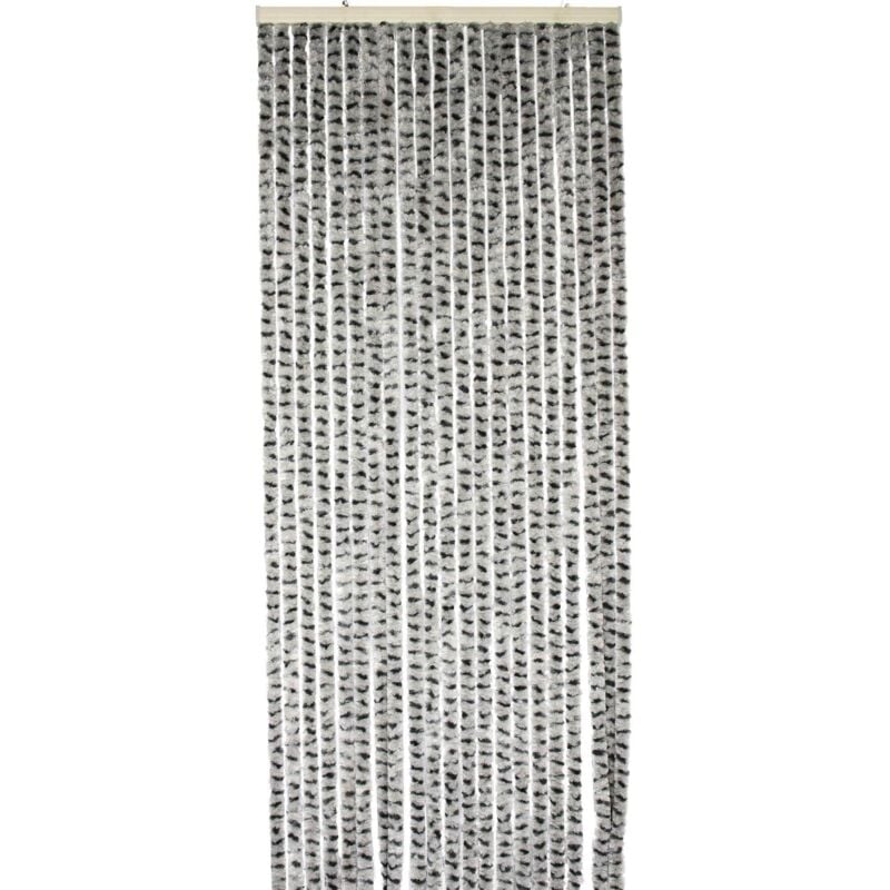 Rideau chenille gris clair et anthracite Werka Pro 120 x 220 cm