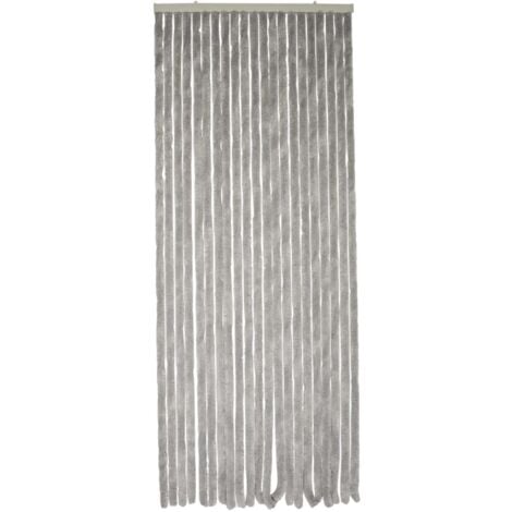 Rideau chenille gris clair uni WERKA PRO 90 x 220 cm