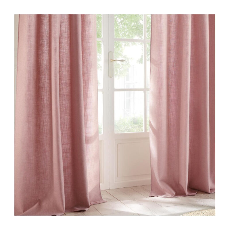 Rideau à Œillets 'Clem' 140x260cm Rose