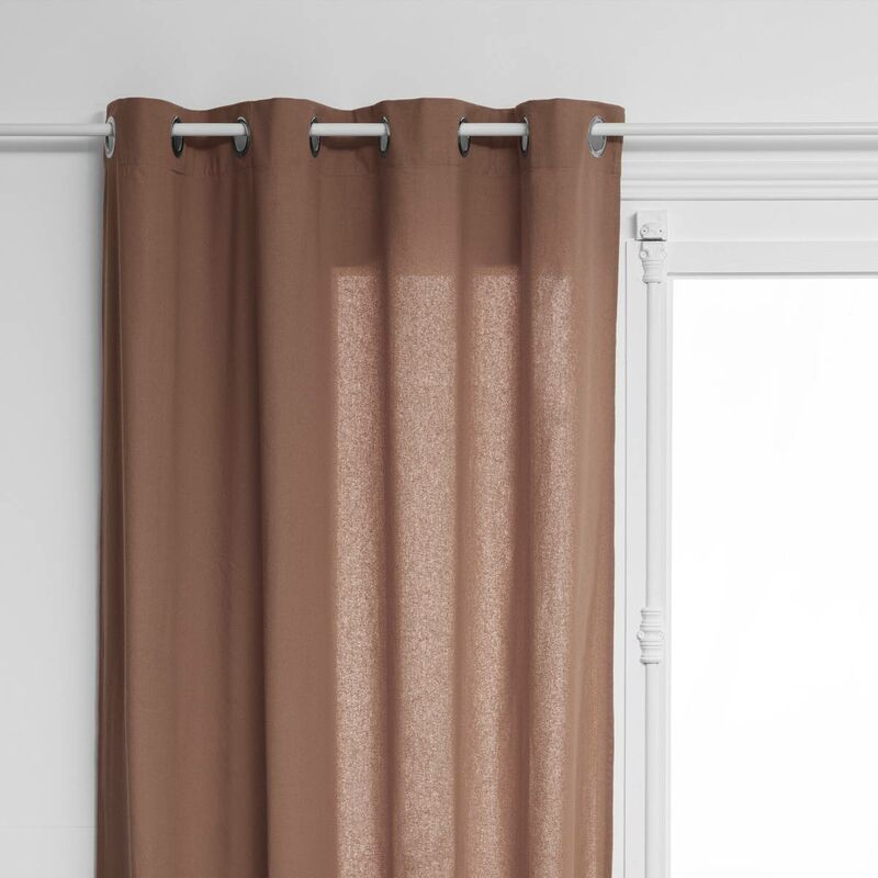 Rideau Anjali en coton & métal 135x240cm marron Atmosphera créateur d'intérieur