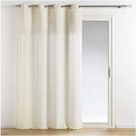 Rideau coton 140x240cm "Golden Sunset" - 140x240cm - Ecru