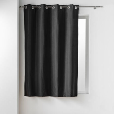 Rideau court isolant thermique Noir 135x180 cm