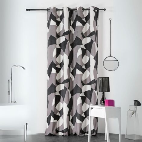 Rideau d'ameublement Camo Gris clair 145x240 cm