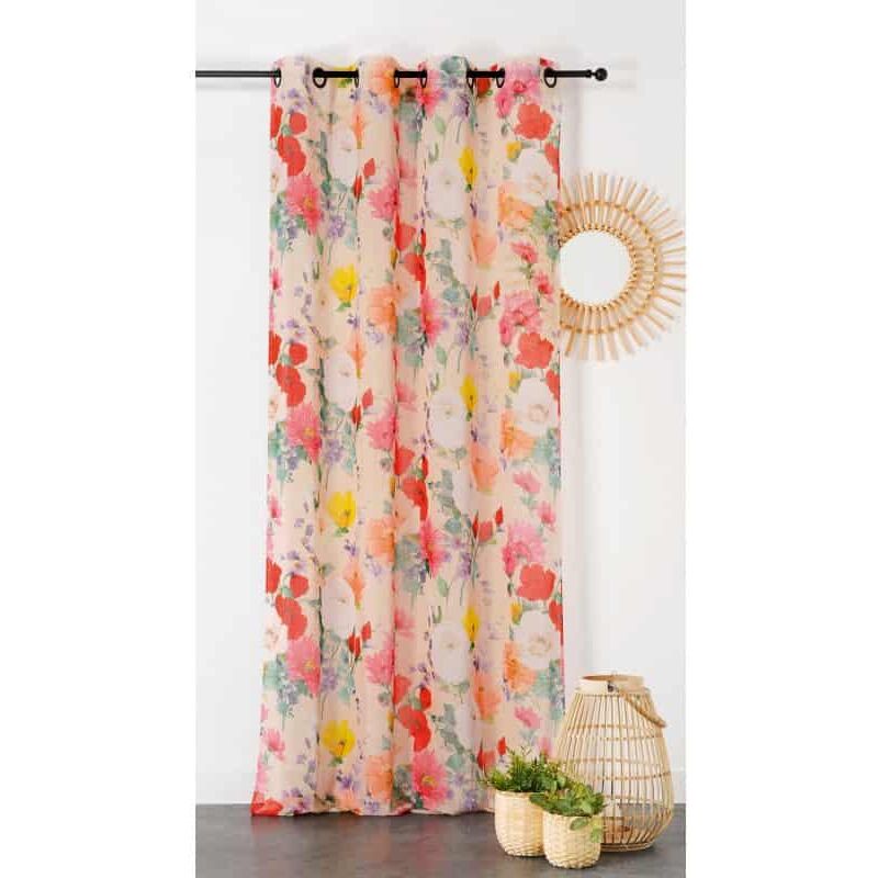 Rideau d'ameublement Coquelicot - 145x260cm - Rose