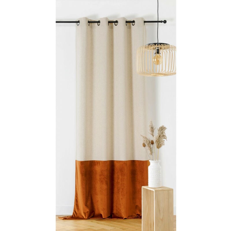 Linder - Rideau d'ameublement 'Duo lin' - 140x240cm - Camel