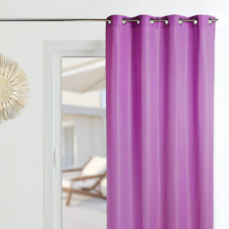 Rideau d'Ameublement en Microfibre Uni Fuchsia 135x250 cm
