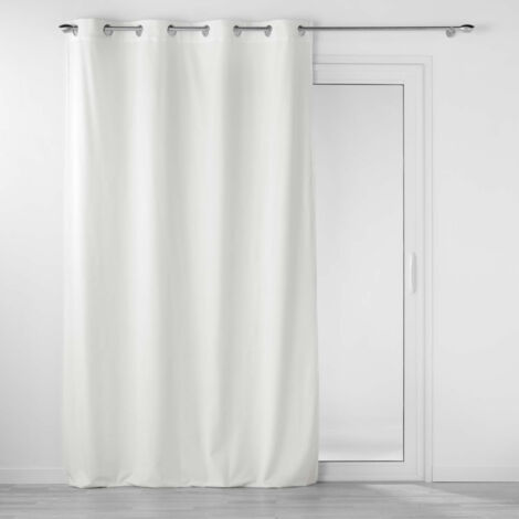 Rideau d'ameublement en velours reliefé Blanc 140x260 cm