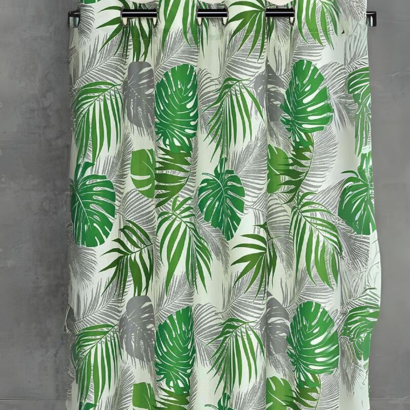 Rideau d'ameublement esprit tropical Vert 140x180 cm