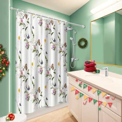 Rideau de bain 180x180 À œillets renforcés voile de douche pour ambiance spa à domicile