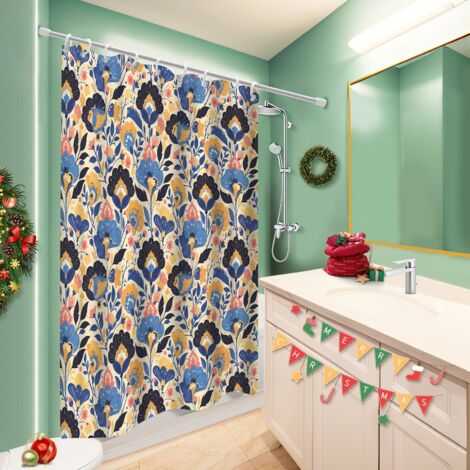 Rideau de bain 180x180 antifongique séparation douche pour une déco moderne