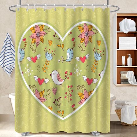 Rideau de bain 180x180 artistique bâche polyester douche pour votre chalet à la montagne