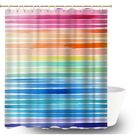 Rideau de bain 180x180 avec anneaux bâche polyester douche pour décoration salle de bain