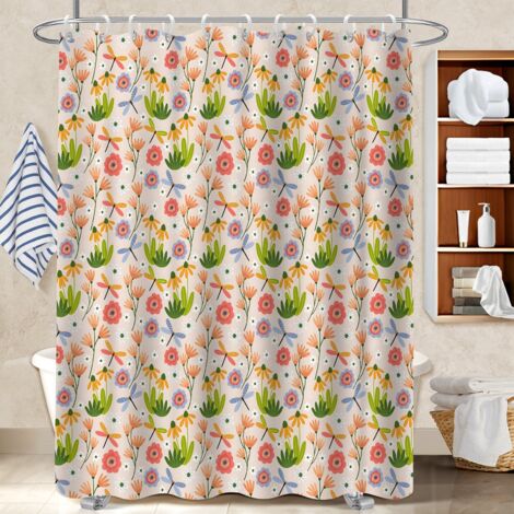 Rideau de bain 180x180 avec anneaux rideau imperméable pour un intérieur cosy et chaleureux