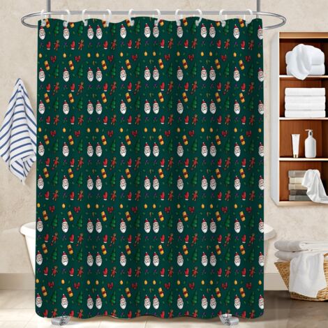 Rideau de bain 180x180 avec motif bâche polyester douche pour famille nombreuse
