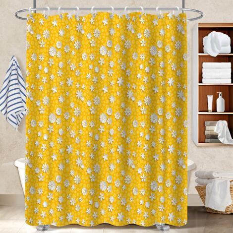 Rideau de bain 180x180 avec motif bâche polyester douche pour votre chalet à la montagne