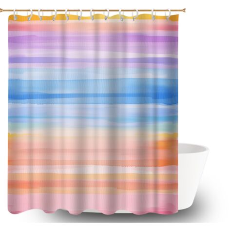 Rideau de bain 180x180 avec motif voile de douche pour idée cadeau pour pendaison de crémaillère