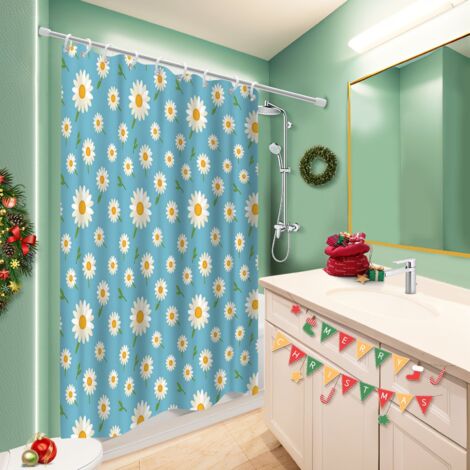 Rideau de bain 180x180 avec œillets rideau imperméable pour logement étudiant